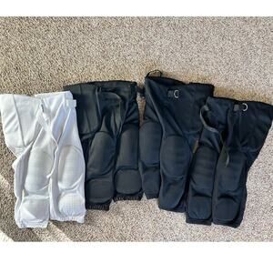 CHAMPRO Safety Integrated Youth Football Practice Pants, Medium, White/Black